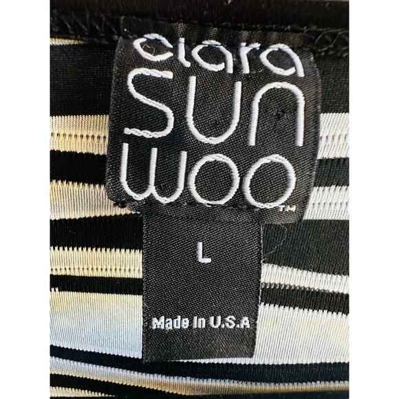 Clara Sun Woo Women's Multicolor Open Front Textured Striped Jackets Size Large - Picture 3 of 4